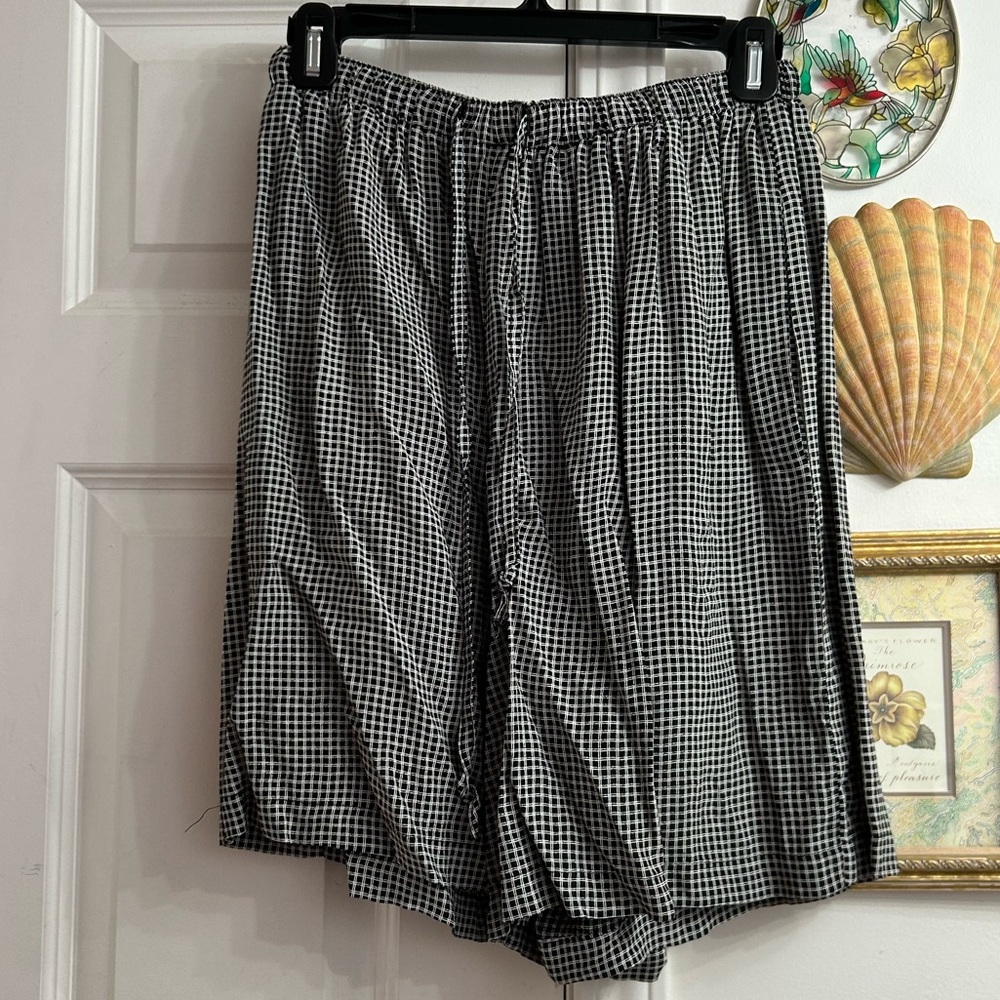 90s vintage houndstooths rayon shorts